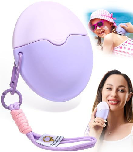 Sunscreen Applicator - Portable - BPA-Free Refillable Roll on Sponge Sunscreen, Suncream & Lotion Applicator For Kids, Adults & Families - Perfect Size for Travel(Purple) | Amazon (US)