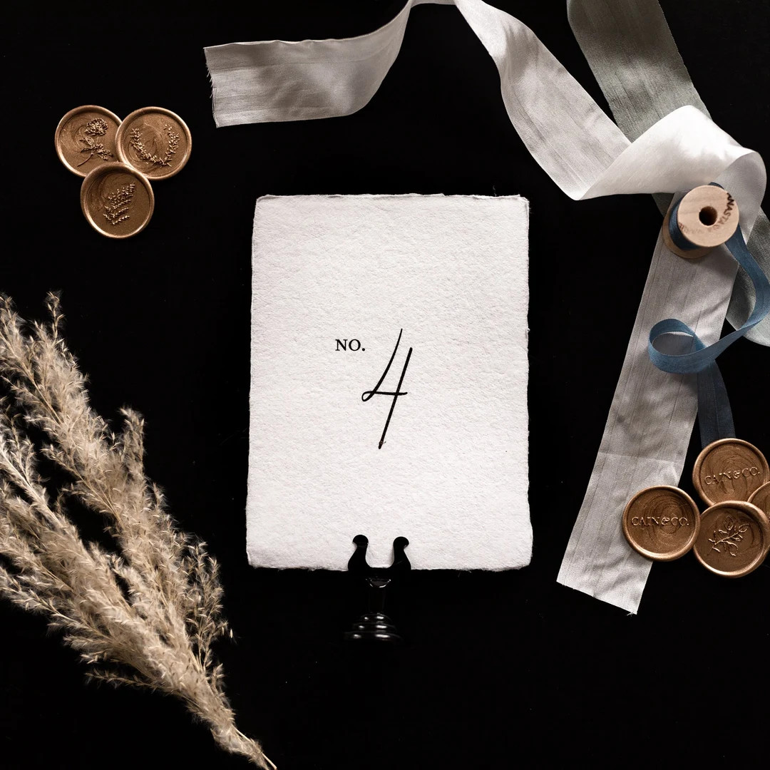 Table Number Deckled Edge Wedding Table Number - Etsy | Etsy (US)