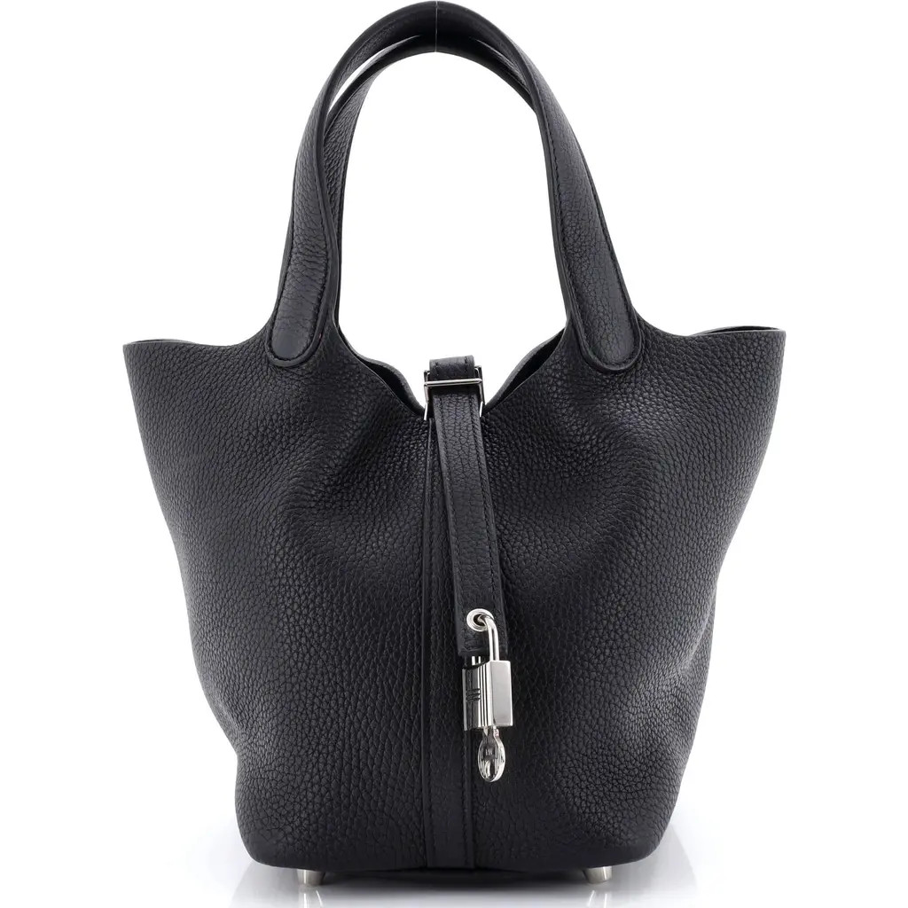 Pre-Owned Hermes Picotin Lock Bag Clemence PM in Noir at Nordstrom, Size X-Small | Nordstrom