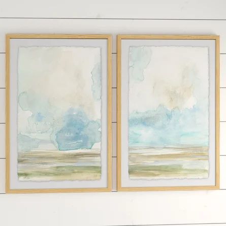 Pale Sunset Diptych by Marmont Hill - 2 Piece Picture Frame Print Set on Paper | Wayfair Professional