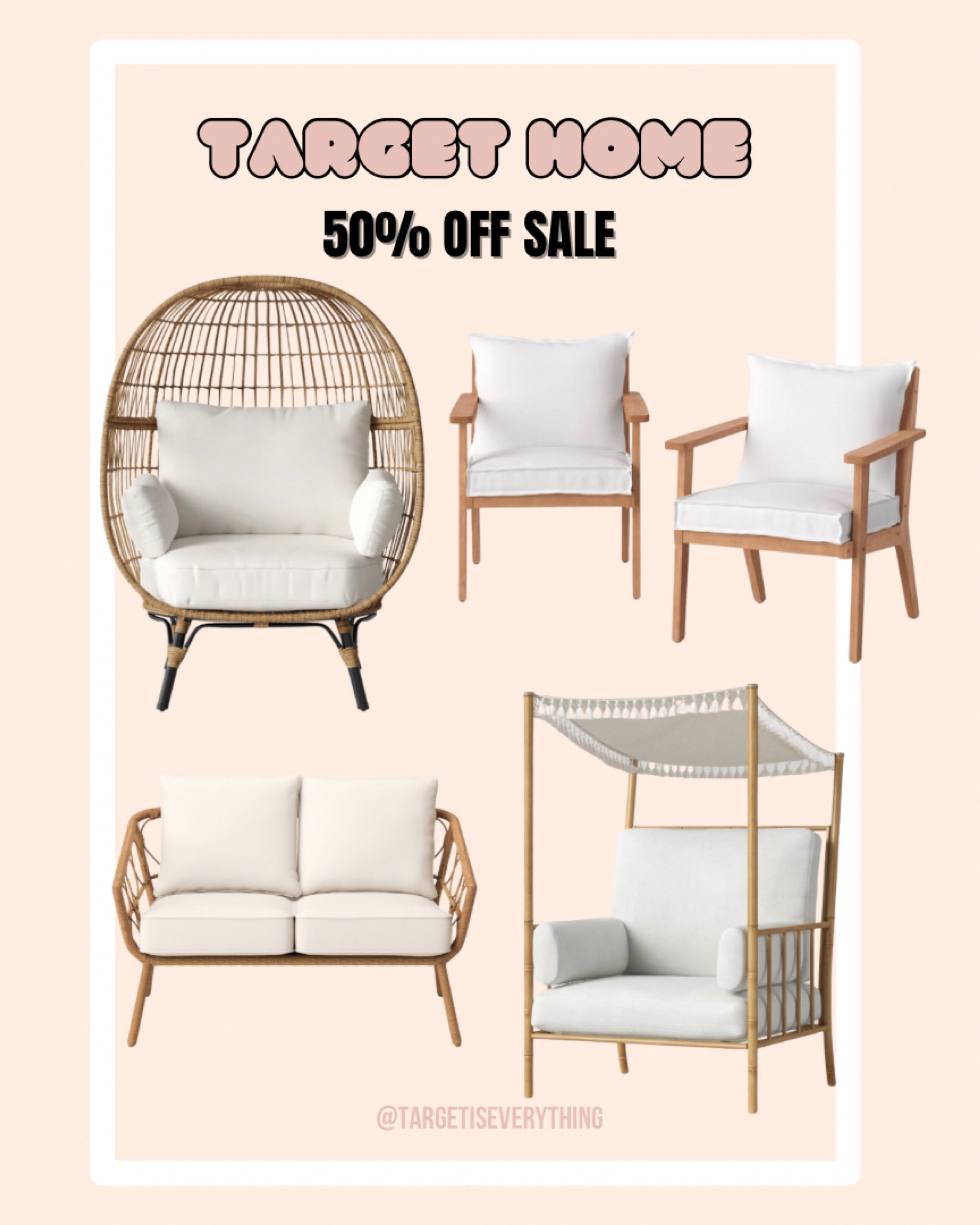 50% off Outdoor Furniture 

target home, target style, target deals 

#LTKstyletip #LTKSeasonal #LTKhome
