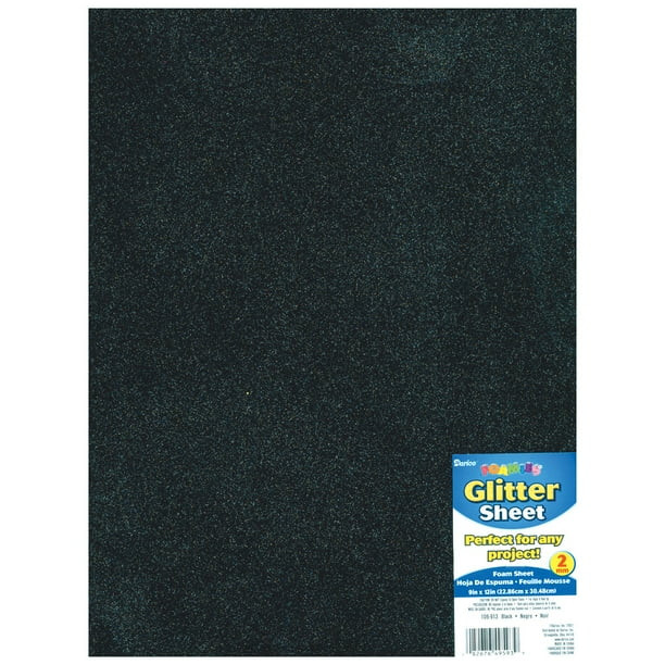 Glitter Foam Sheet Black 2mm Thick 9 X 12 Inches | Walmart (US)