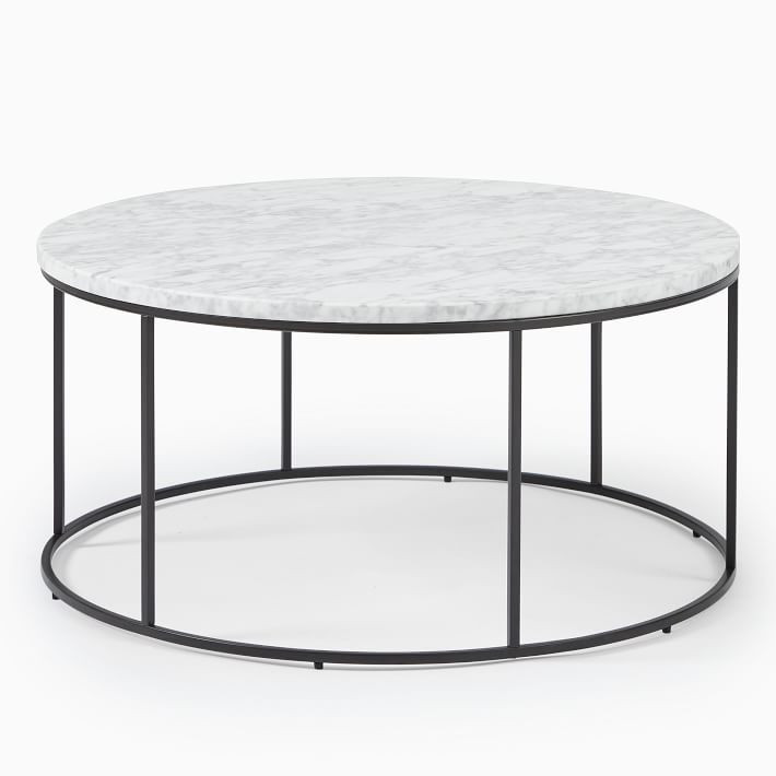 Streamline Round Coffee Table - Marble | West Elm (US)