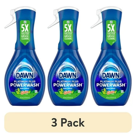 (3 pack) Dawn Powerwash Spray, Dish Soap, Dishwashing Liquid, Gain Original, 1 Starter Kit, 16 Fl Oz | Walmart (US)