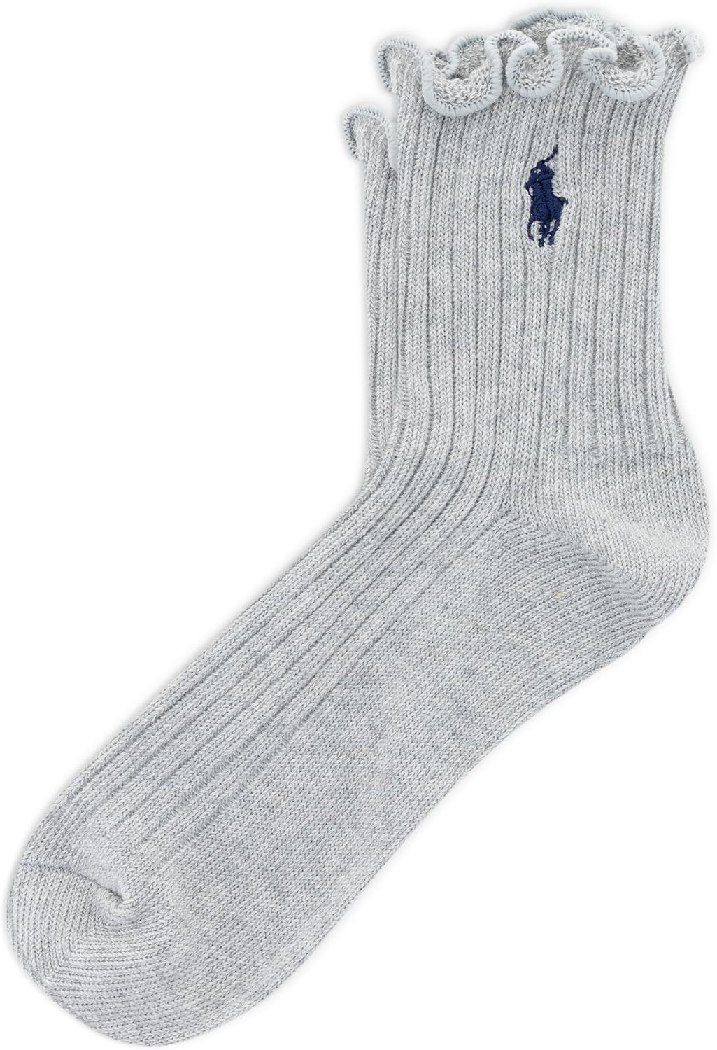 POLO RALPH LAUREN Women's Lettuce Edge Cotton Ruffle Ankle Socks, 1 Pair | Amazon (US)