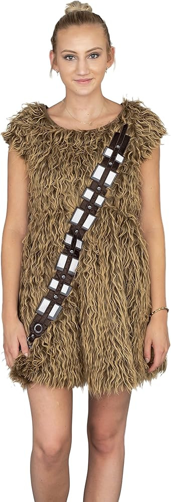 Star Wars I Am Furry Chewbacca Chewie Juniors Brown Skater Dress Costume | Amazon (US)