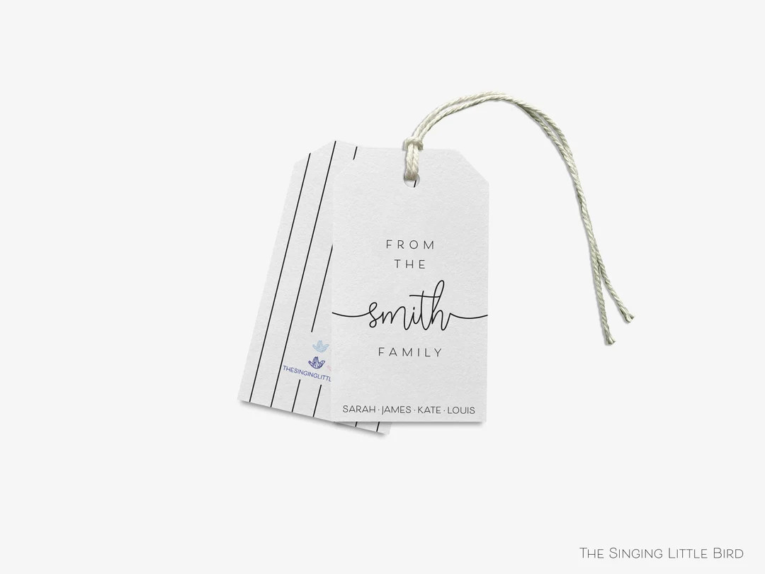 Personalized Family Gift Tags | Custom Stationery Paper Hang Tags - Etsy | Etsy (US)