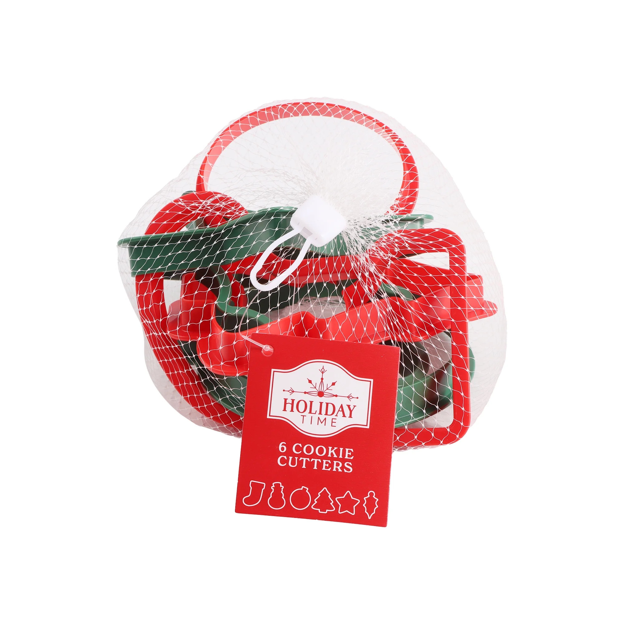 Plastic Christmas Cookie Cutter Set, 6 Count, by Holiday Time | Walmart (US)