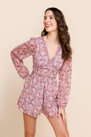 Varonica Floral Ruffled Romper  - francesca's | Francesca's