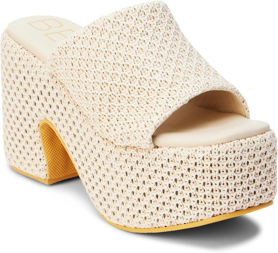 BEACH by Matisse Womens Como Block Athletic Sandals Casual High Heel 3" & Up - Beige - Size 8 M | Amazon (US)