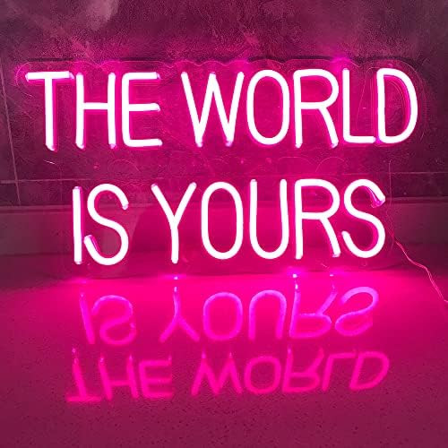 The World is Yours Neon Sign for Girls Room, Sitting Room, LED Neon Lights for Office, Bedroom, Wall | Amazon (US)