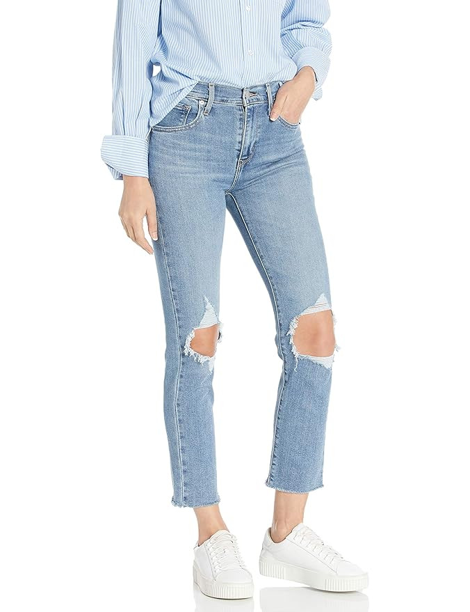 Levi's Women's 724 High Rise Straight Crop Jeans | Amazon (US)