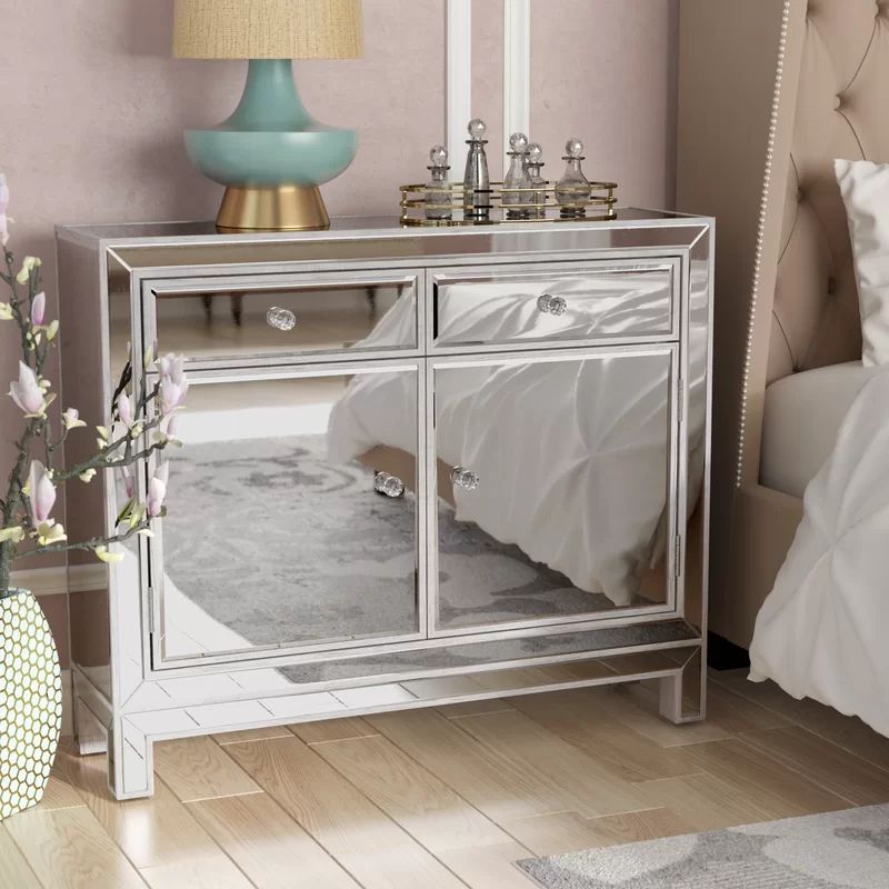 Antique Silver Tracey 2 Drawers Nightstand | Wayfair North America