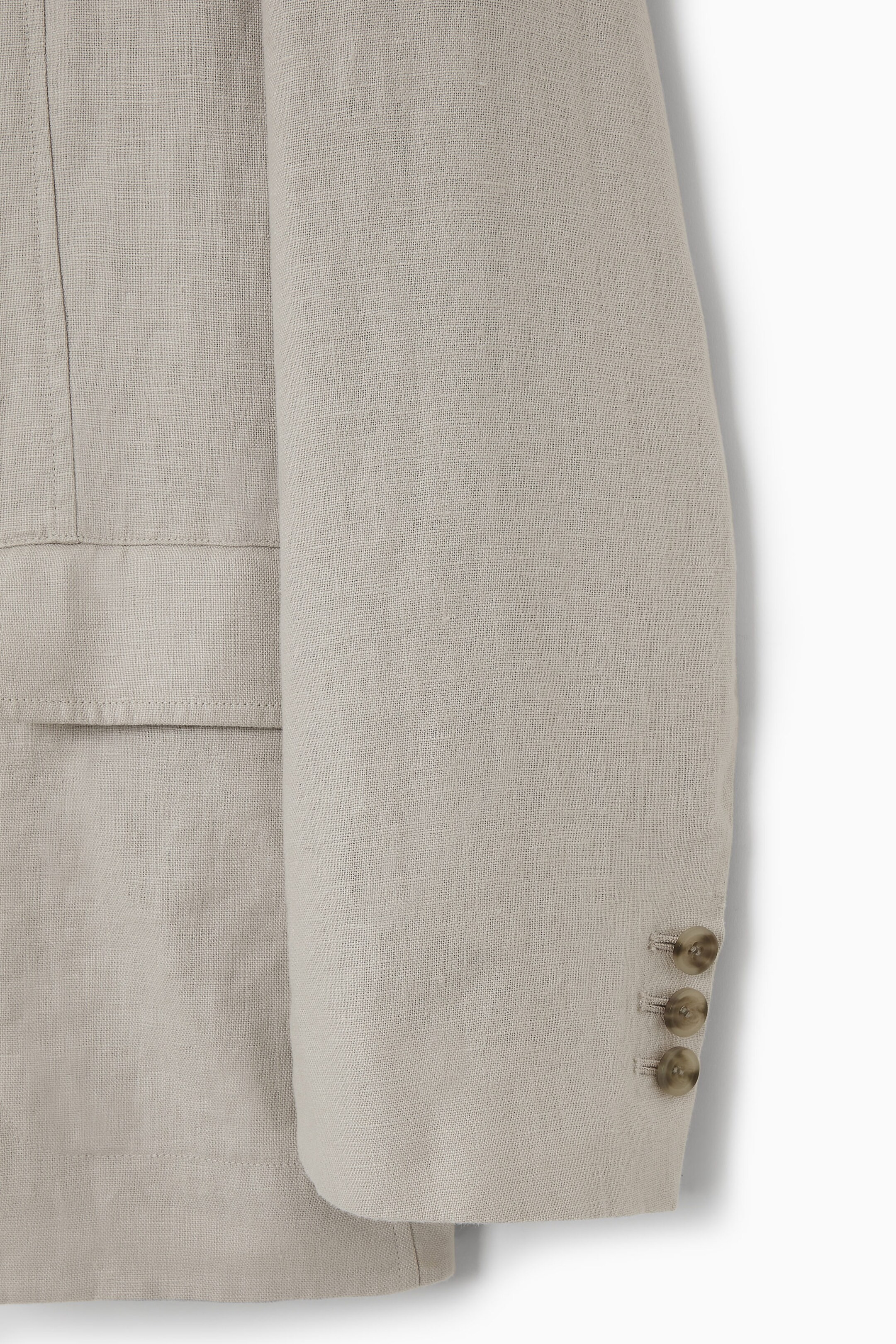 UNSTRUCTURED LINEN BLAZER - STONE | COS UK