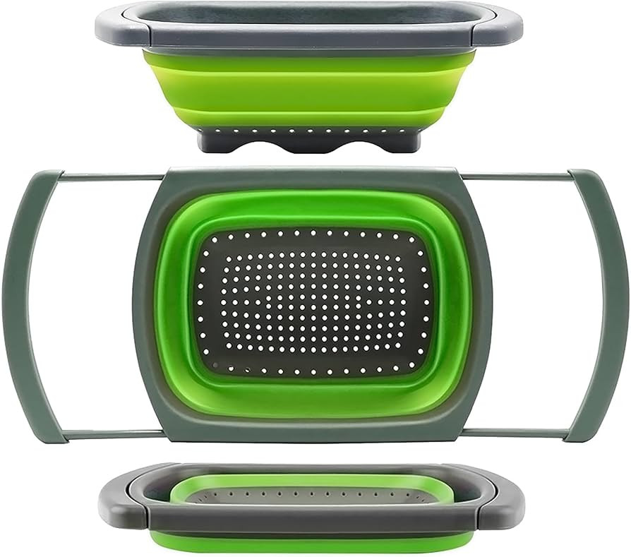 Qimh Colander collapsible, Colander Strainer Over The Sink Vegetable/Fruit Strainer Basket (6 Qua... | Amazon (US)