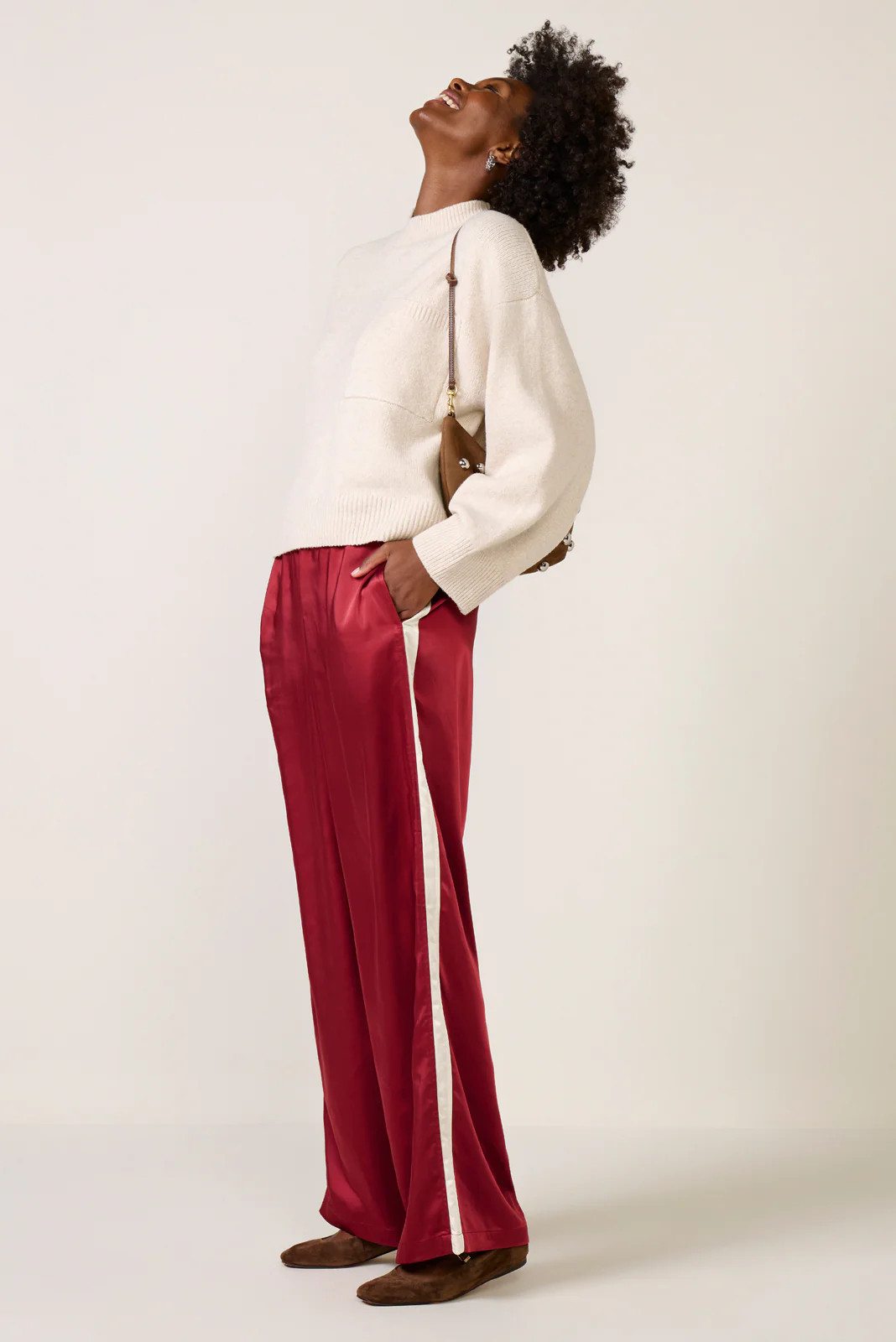 Satin Track Pant | Evereve