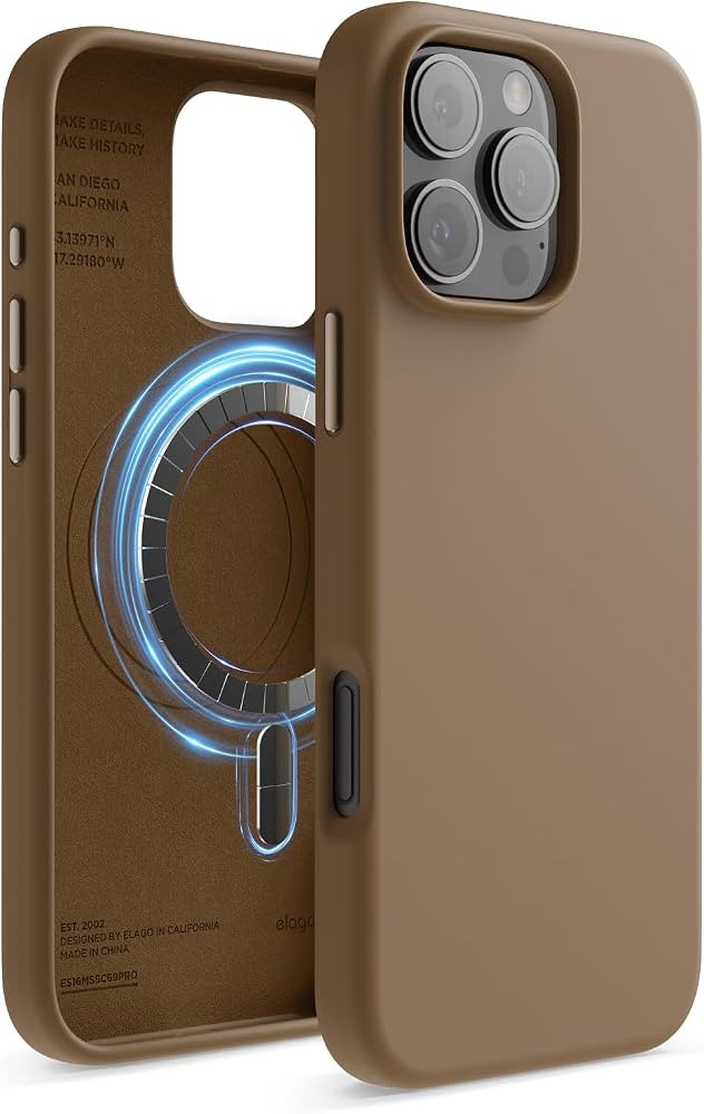 elago Magnetic Silicone Case for iPhone 16 Pro Max 6.9 Inch | Compatible with All MagSafe Accesso... | Amazon (US)
