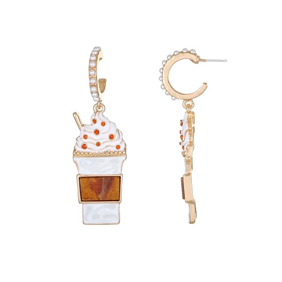 Packed Party Goldtone Cup of Fall Hoop Earrings, Female, 1 Pair - Walmart.com | Walmart (US)