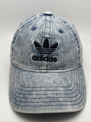 Adidas Hat Cap Adult Adjustable Light Blue Denim Wash 100% Cotton | eBay US