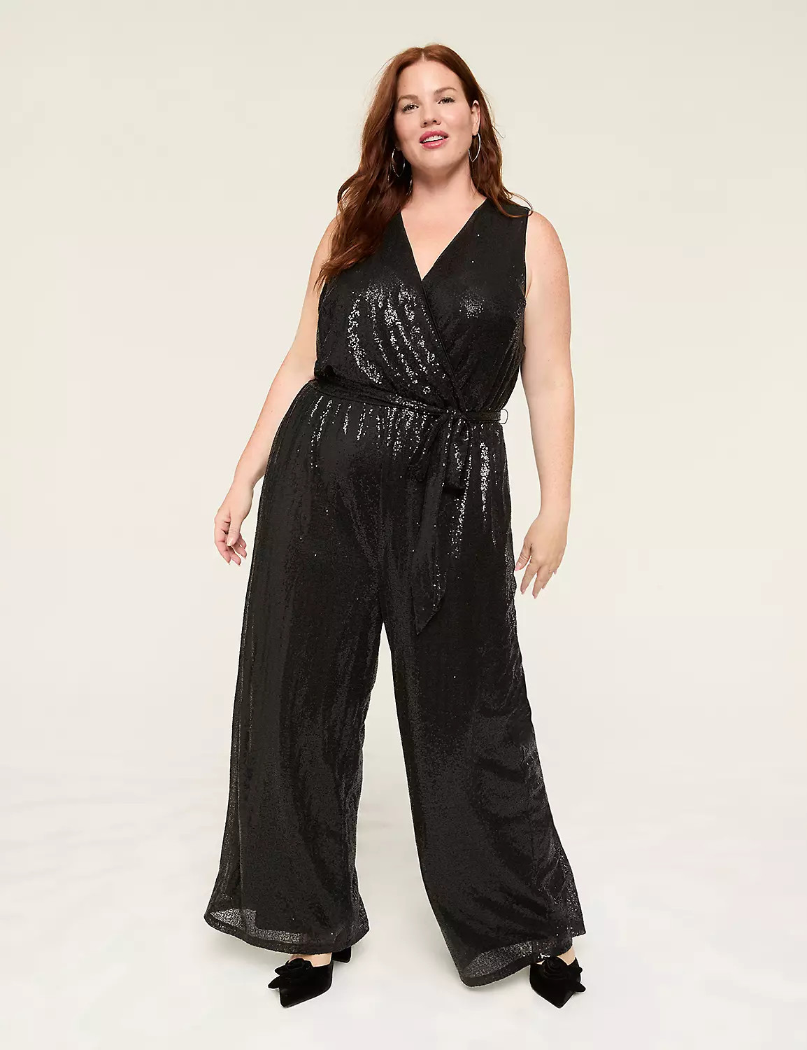 Sequin Sleeveless Wide Leg Jumpsuit | Lane Bryant (US)