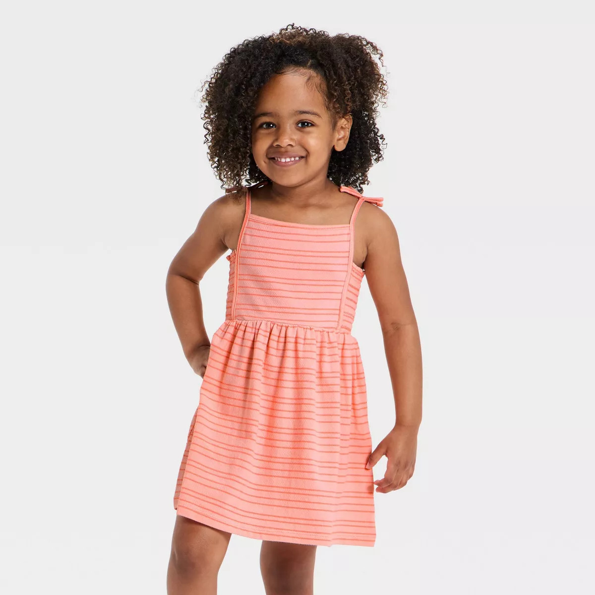 Toddler Girls' Striped Tank Dress - Cat & Jack™ Pink 12M | Target