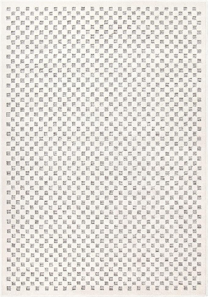 Simply Southern Cottage Lecompte Area Rug, 6' x 9', Grey | Amazon (US)