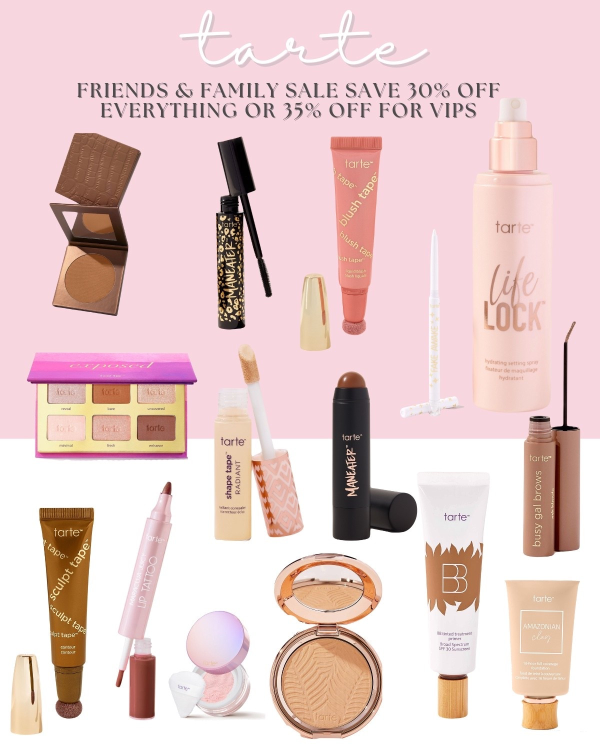 Tarte Friends and Family is happening now! These are my must haves! 

#LTKFindsUnder100 #LTKSaleAlert #LTKBeauty