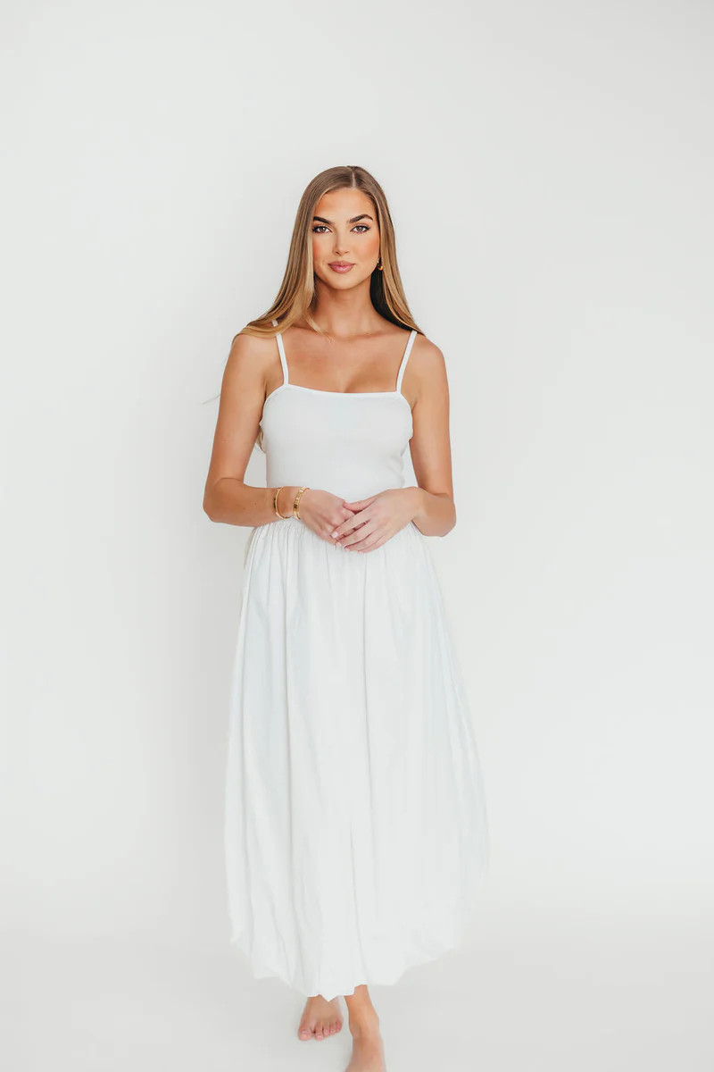 Marisol Bubble Maxi Dress in Off-White *Final-Sale* | Worth Collective
