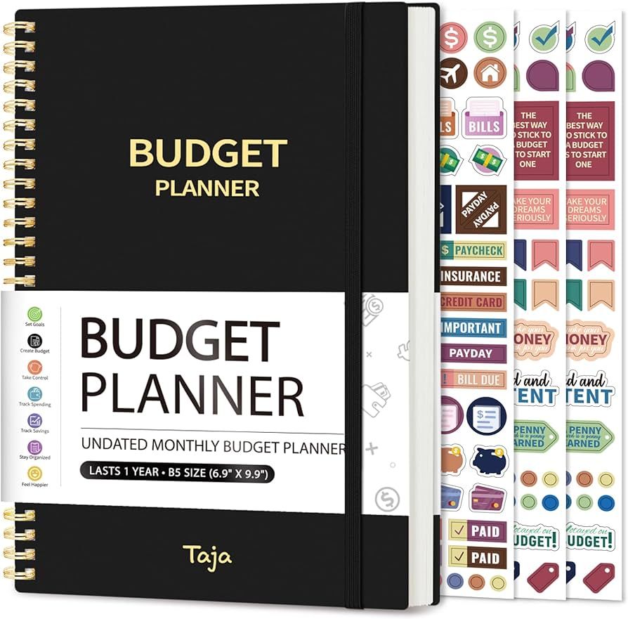 Budget Planner - Monthly Budget Book with Expense Tracker Notebook, Undated Bill Organizer & Fina... | Amazon (US)
