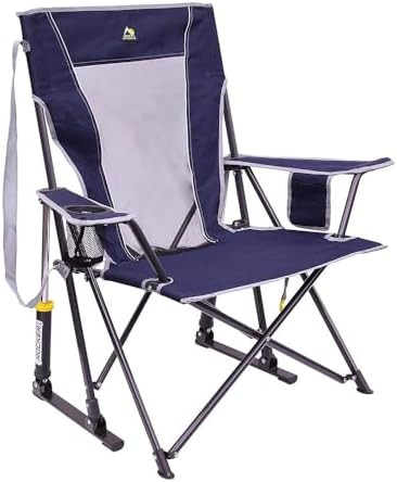GCI Outdoor Comfort Pro Rocker Collapsible Rocking Chair & Outdoor Camping Chair, Indigo Blue | Amazon (US)