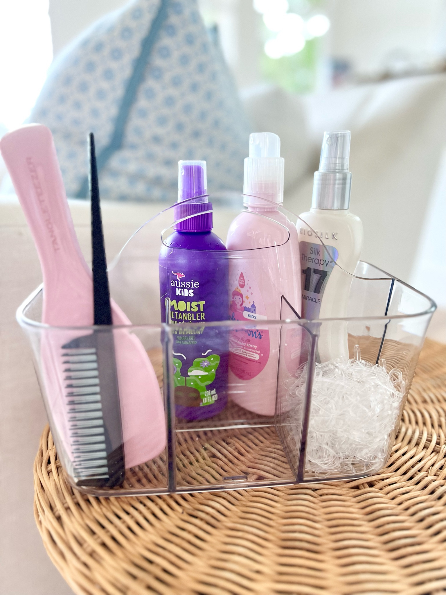 The perfect little hair caddy, acrylic clear storage caddy. Organizing, organization, back to school.  

#LTKfamily #LTKhome #LTKBacktoSchool