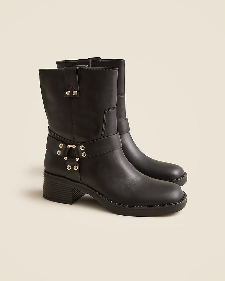 Moto ankle boots in distressed leather | J. Crew US