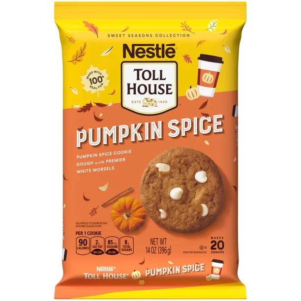 Nestle Toll House Pumpkin Spice Refrigerated Cookie Dough, 14 Oz 14 oz. | Walmart (US)