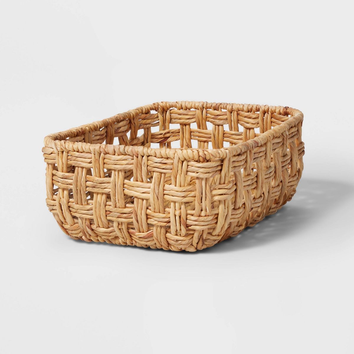 Rectangular Medium Twisted Open Checkered Weave Basket - Brightroom™ | Target