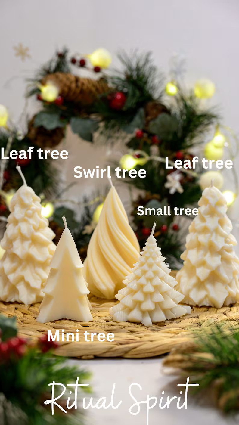 Christmas Collection Christmas Tree Candles Soy Wax - Etsy | Etsy (US)