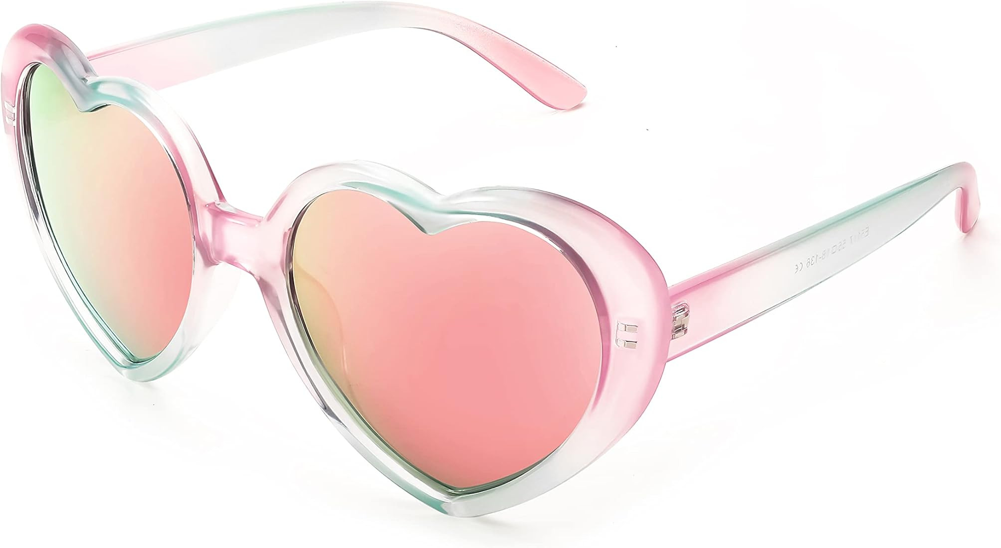 FEISEDY Polarized Heart Shaped Sunglasses Oversized Vintage Fashion Love Eyeglasses for Women UV4... | Amazon (US)