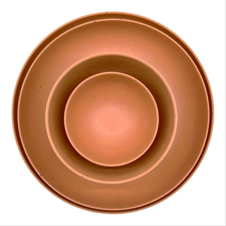 Just Feed Me by Jessie James Decker 16-Piece Melamine Dinnerware Set, Terracotta Rose | Walmart (US)