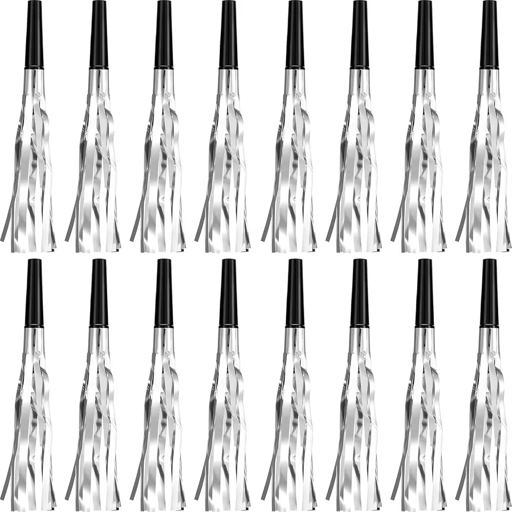 Skylety 24 Pcs New Years Party Blowers Noise Makers Silver Glitter Christmas Blowers for Sporting... | Amazon (US)