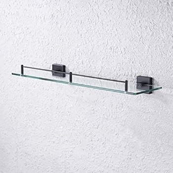 KES Bathroom Glass Shelf 20-Inch with 6 MM-Thick Tempered Glass and SUS 304 Stainless Steel Brackets | Amazon (US)