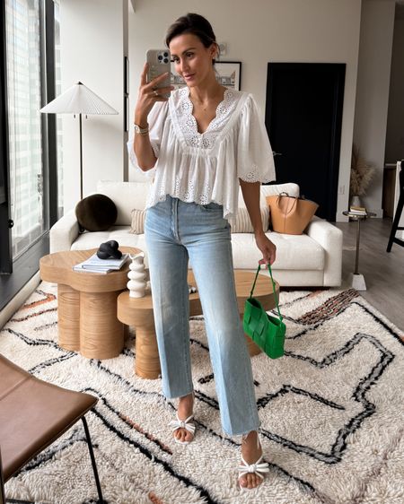 The most perfect jeans cropped style and high waisted, I sides up to a 26 and it fits beautifully 

#LTKstyletip #LTKitbag #LTKSeasonal