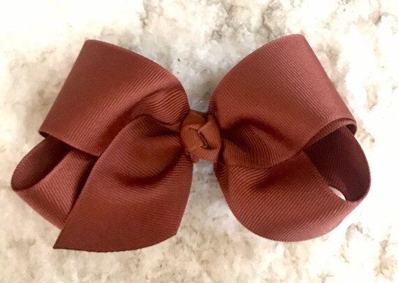 Rust / Copper Brown Hair Bow Hair Bows Bows for Girls Girls - Etsy | Etsy (US)