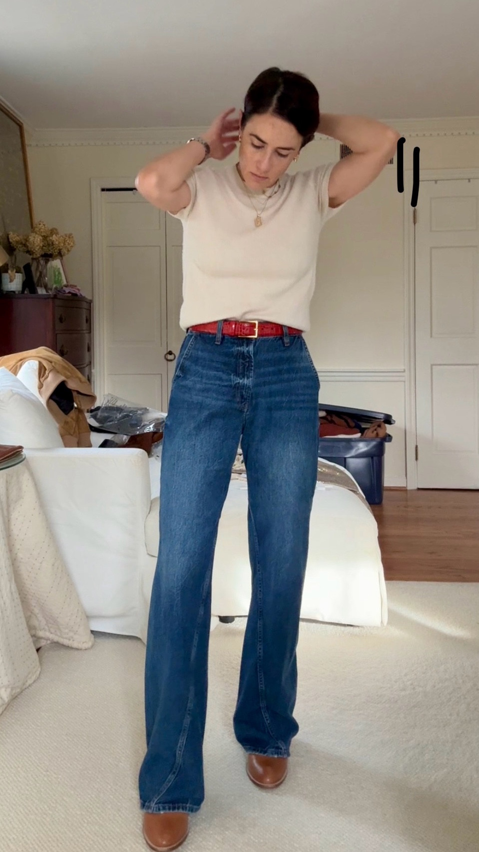 Belts are one of my most favorite ways to instantly elevate an outfit in such an effortless way ❤️

 #ootd for some mild weather down south ☀️

#LTKFindsUnder100 #LTKootd #LTKSeasonal