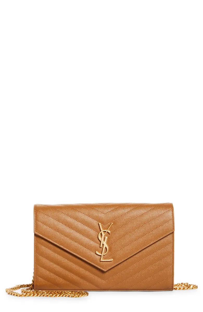 Large Monogram Quilted Leather Wallet on a Chain | Nordstrom