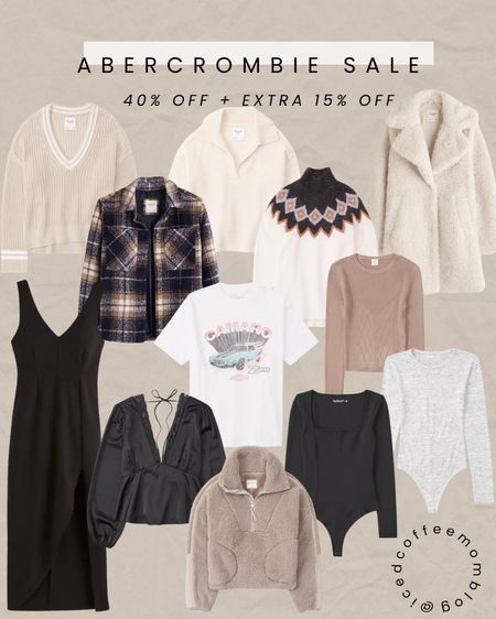 abercrombie sale 40% off plus and extra 15% off select styles / abercrombie sweaters / abercrombie coats / abercrombie body suits / abercrombie tops / abercrombie jackets #LTKHoliday 

#LTKsalealert #LTKSeasonal