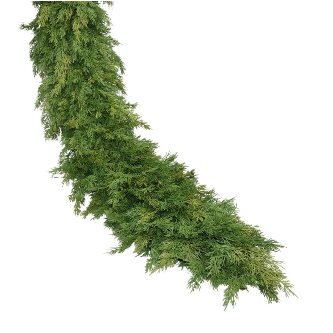 10' Realistic Handmade Artificial Faux Double Sided Directional Cedar Green Christmas Garland - E... | Etsy (US)