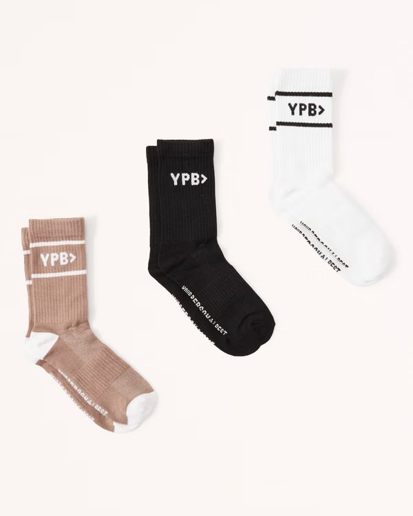 Men's 3-Pack YPB Athletic Crew Socks | Men's Clearance | Abercrombie.com | Abercrombie & Fitch (US)