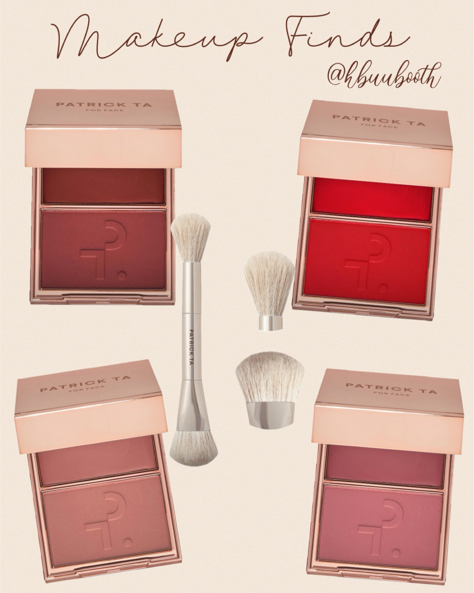 New Patrick Ta blushes
Blush 
Makeup finds 

#LTKFindsUnder50 #LTKBeauty #LTKStyleTip