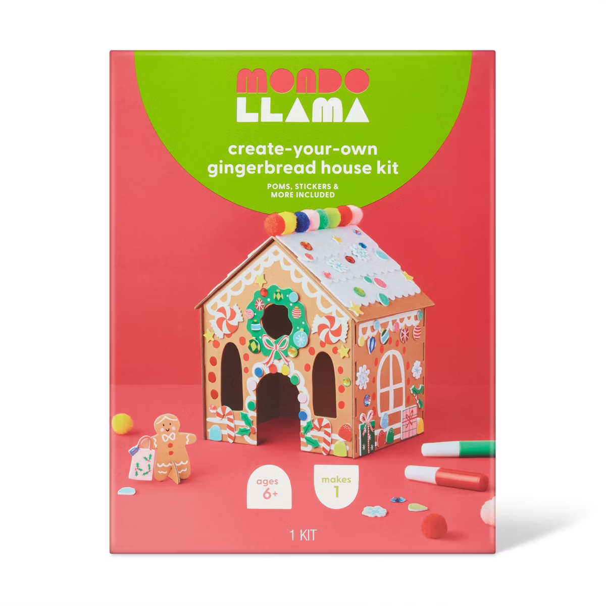 Christmas Craft Create-Your-Own Gingerbread House Kit - Mondo Llama™ | Target