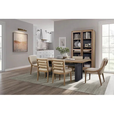 Dontrez 6 - Person Extendable Dining Set w/ Performance Leather Chairs | Wayfair North America