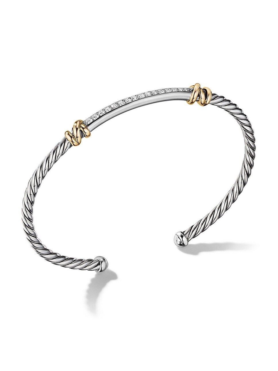 Petite Helena Two Station Wrap Bracelet with 18K Yellow Gold with Pavé Diamonds | Saks Fifth Avenue